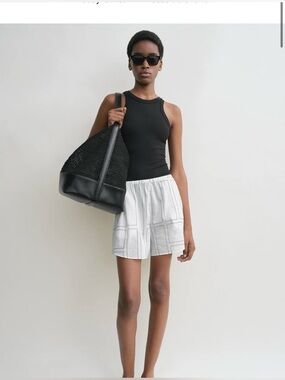 Toteme Monogram Cotton Shorts